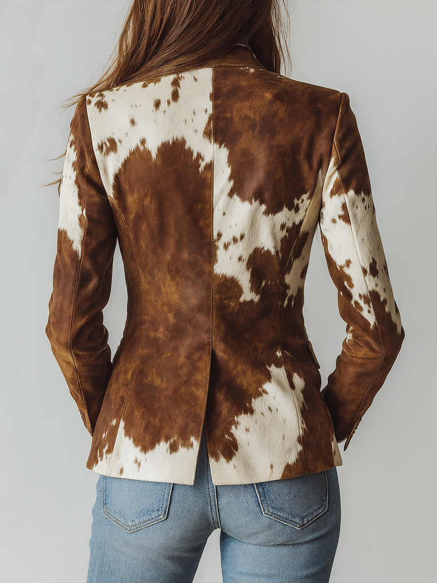 Melisa Blazer con Estampado Animal Vintage