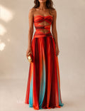 Alba Vestido Maxi Calado con Degradado Tie-Dye