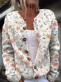 Andrea Cárdigan de Punto Floral Vintage