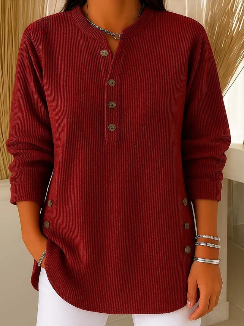 Nieves Túnica Henley con Botones