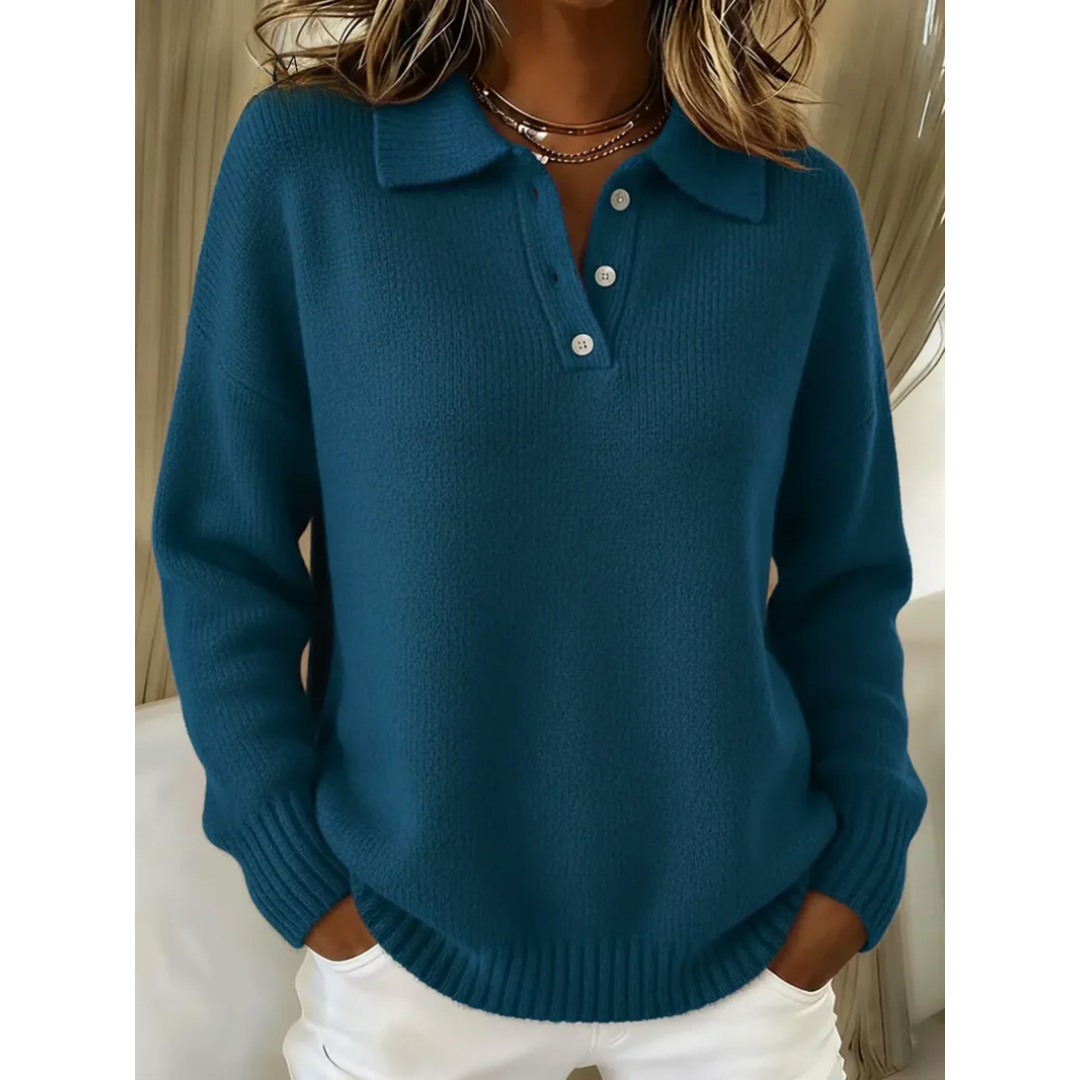 Cinta jersey de cuello polo con botones