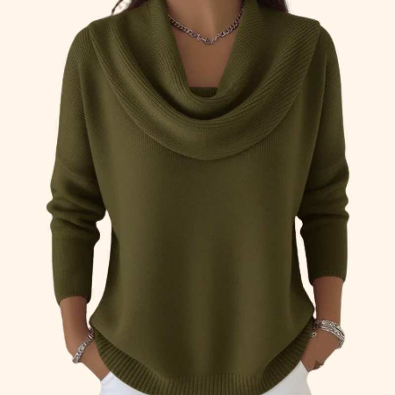 Bernarda jersey de cuello drapeado