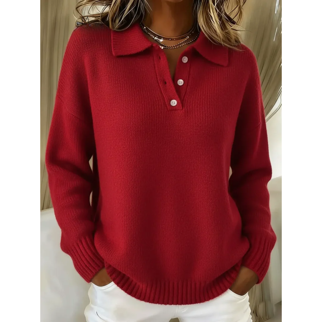 Cinta jersey de cuello polo con botones