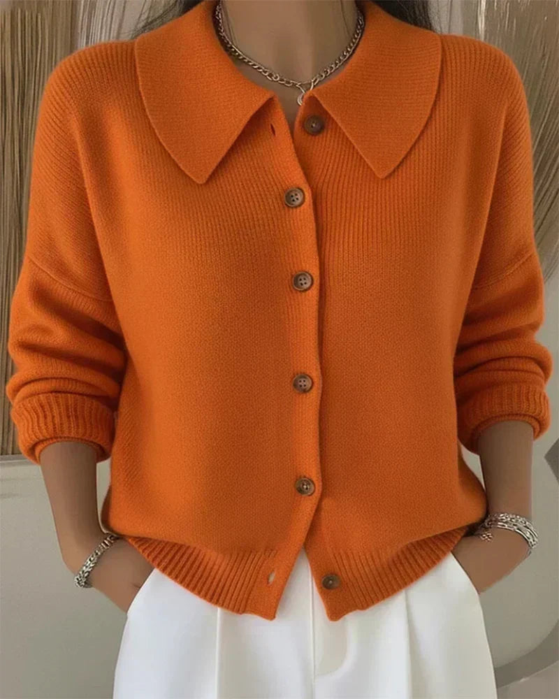 Coralia Chaqueta de Punto con Cuello Camisero