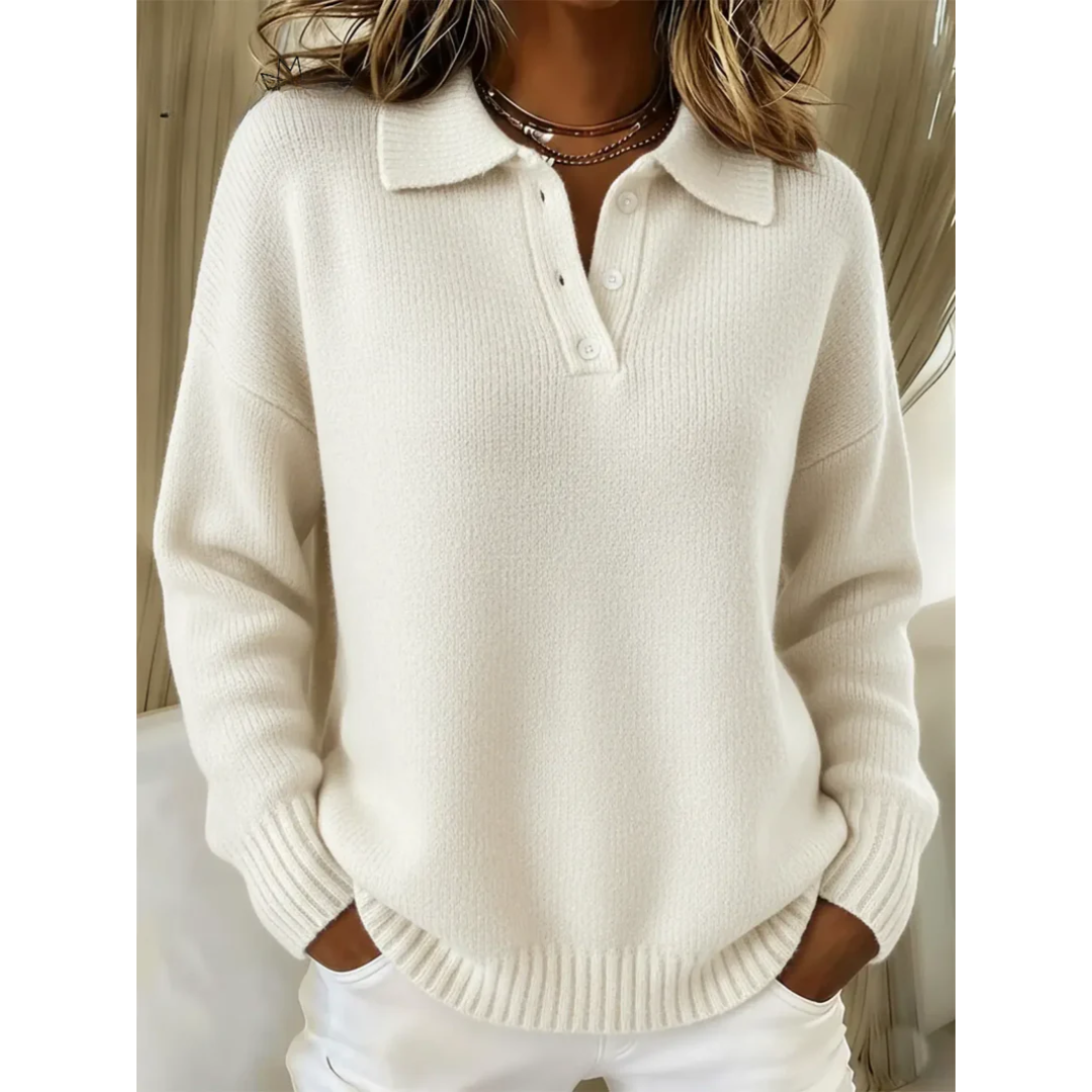Cinta jersey de cuello polo con botones