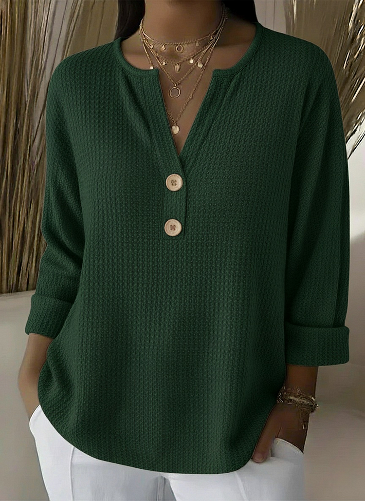 Anunciacion Camiseta Henley Gofrada con Botones