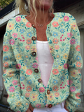 Inés Cárdigan Vintage Floral con Botones