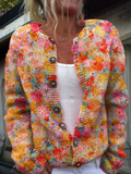 Pilar Suéter Cardigan de Punto Vintage