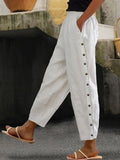Pantalón casual holgado liso con bolsillos · Quira