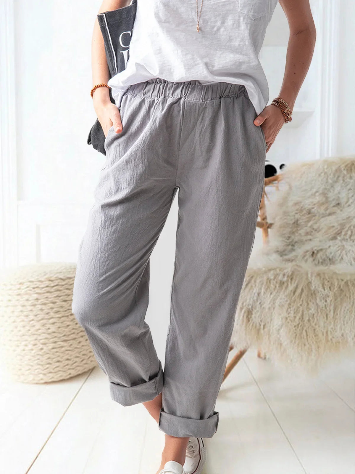 Pantalón holgado de algodón — foto 12