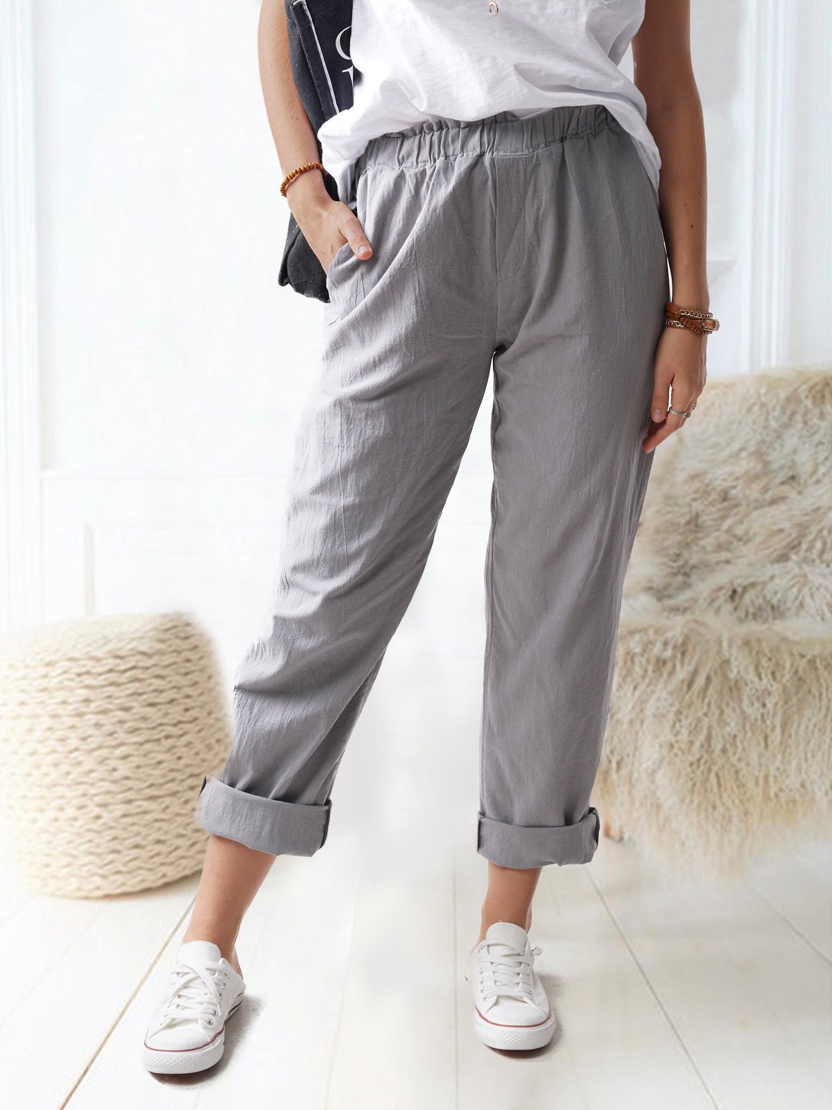Pantalón holgado de algodón — foto 2