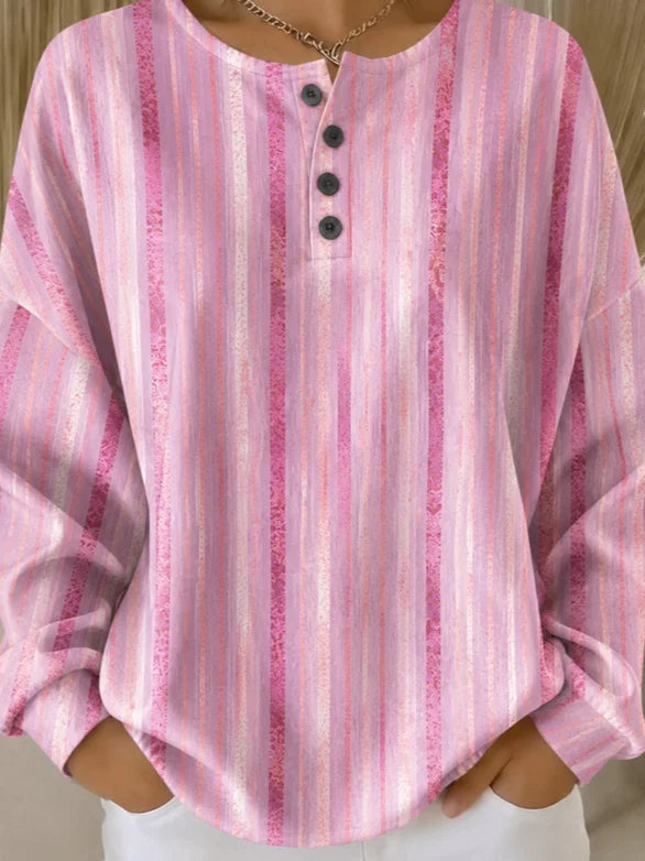 Sudadera casual degradada con cuello henley — foto 2