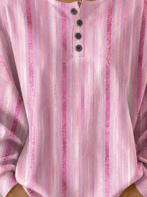 Sudadera casual degradada con cuello henley — foto 3