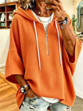 Sudadera con capucha casual lisa