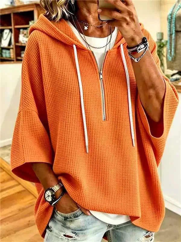 Sudadera con capucha casual lisa