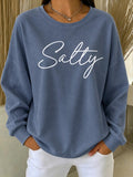 Sudadera casual con letras con cuello redondo · Celia