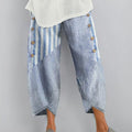Pantalón moderno de rayas con bolsillos