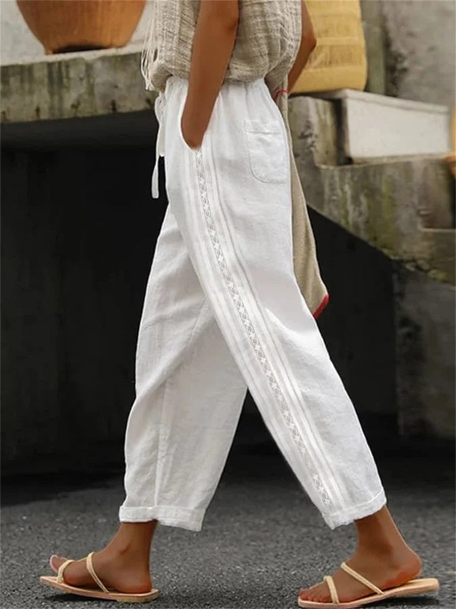 Pantalón de algodón con bolsillos
