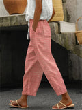 Pantalón casual holgado de espiga