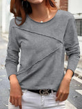 Blusa lisa con manga larga