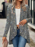 Chaqueta midi holgada con brillos