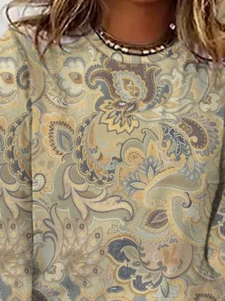 Blusa casual holgada de cachemir con cuello redondo y manga larga — foto 6