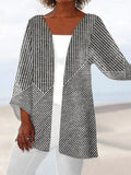 Kimono básico holgado de rayas