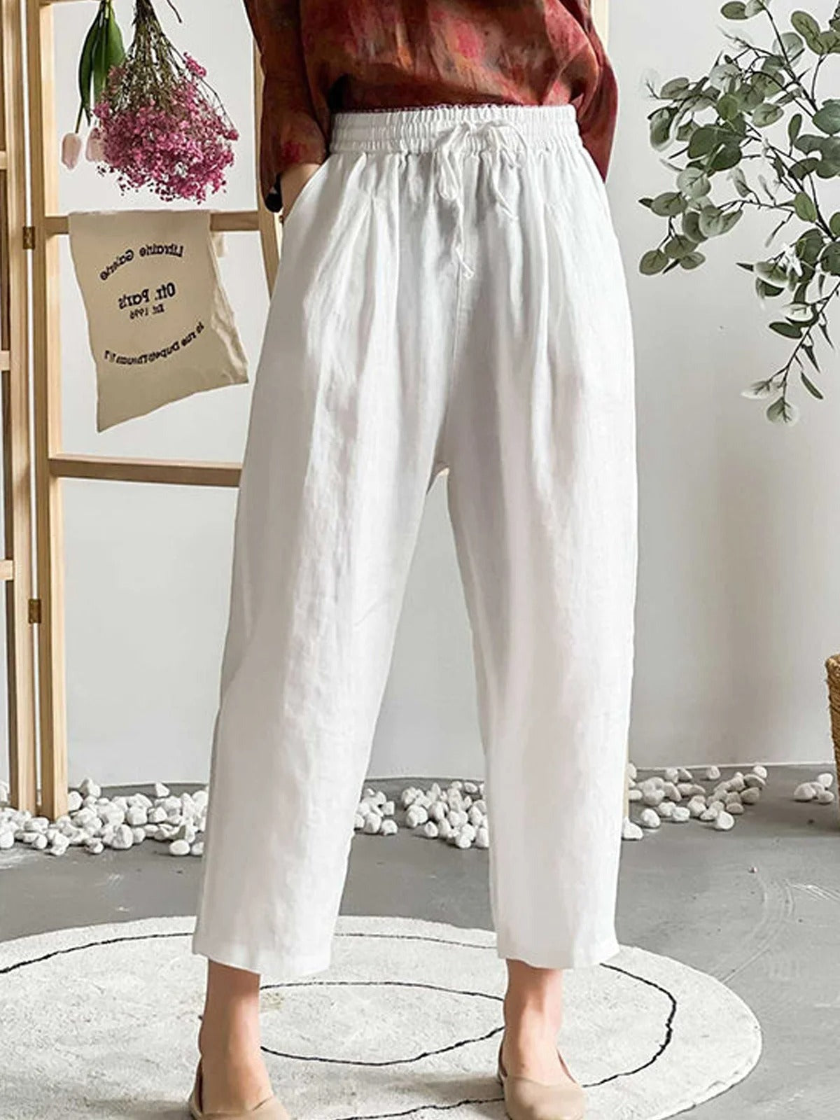 Pantalón holgado de algodón · Naia