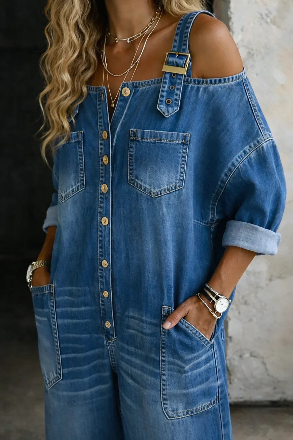 Nadia Mono Holgado de Estilo Casual