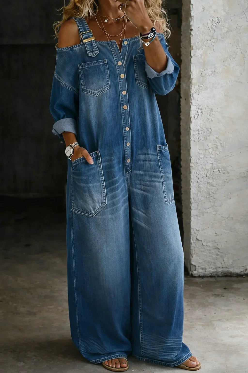 Nadia Mono Holgado de Estilo Casual
