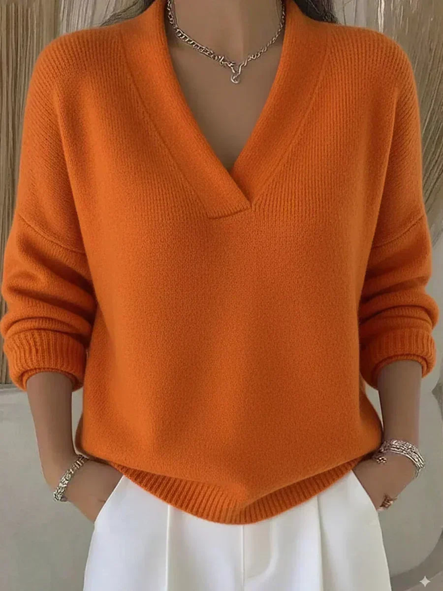 Violeta Jersey Holgado con Cuello de Pico