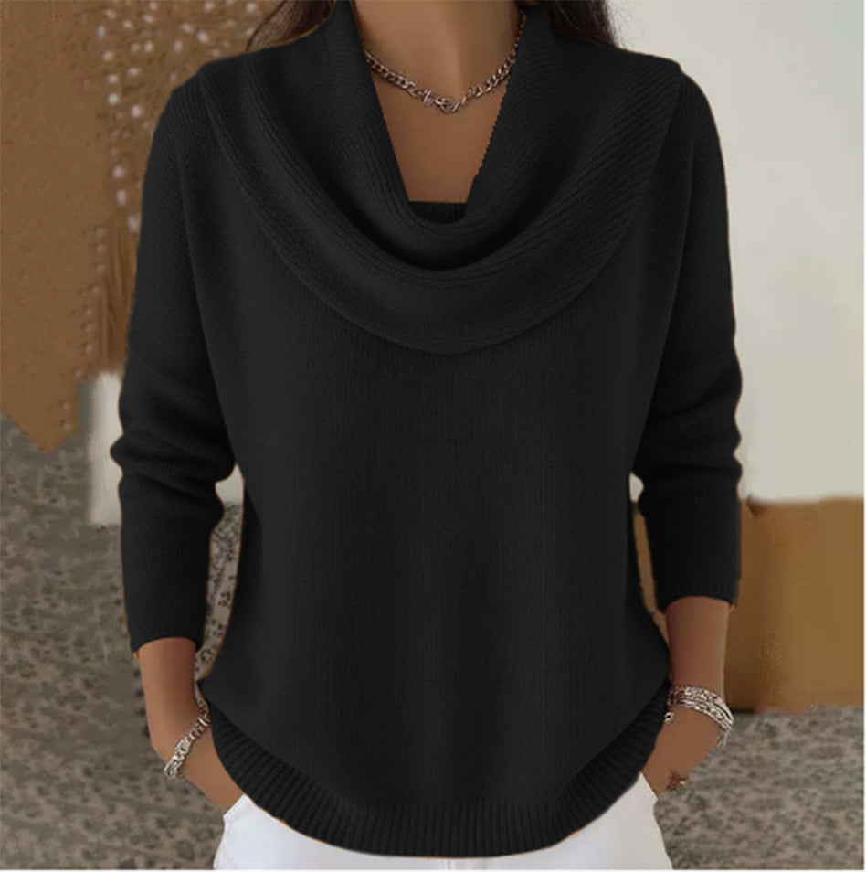 Bernarda jersey de cuello drapeado