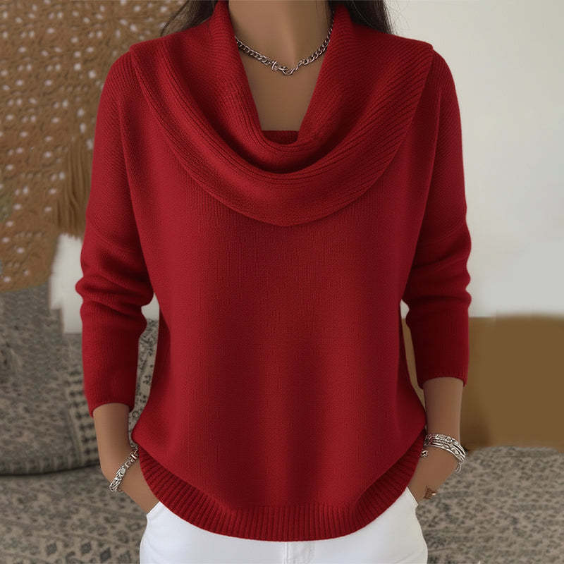 Bernarda jersey de cuello drapeado