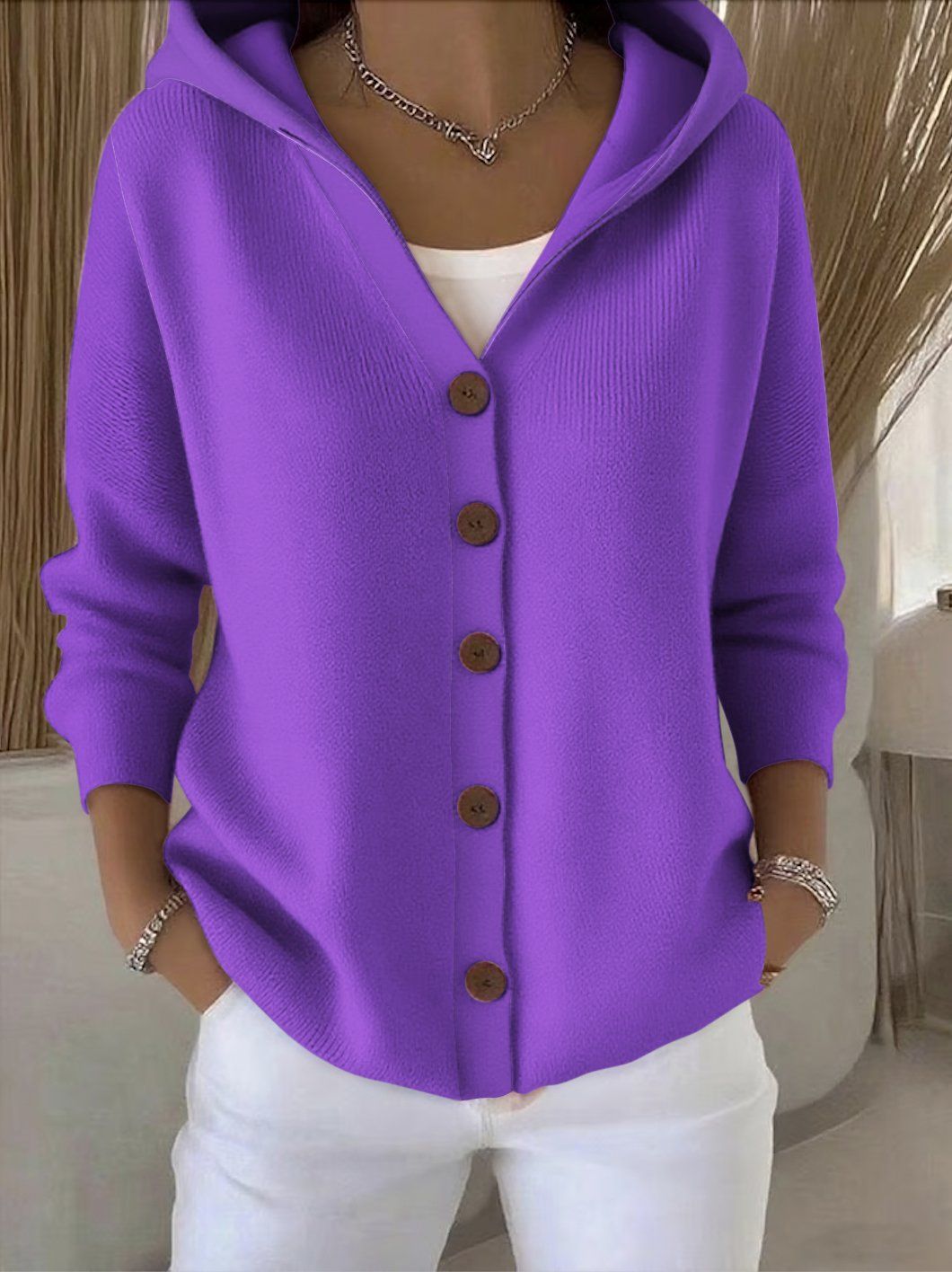 Rocío chaqueta de punto con capucha
