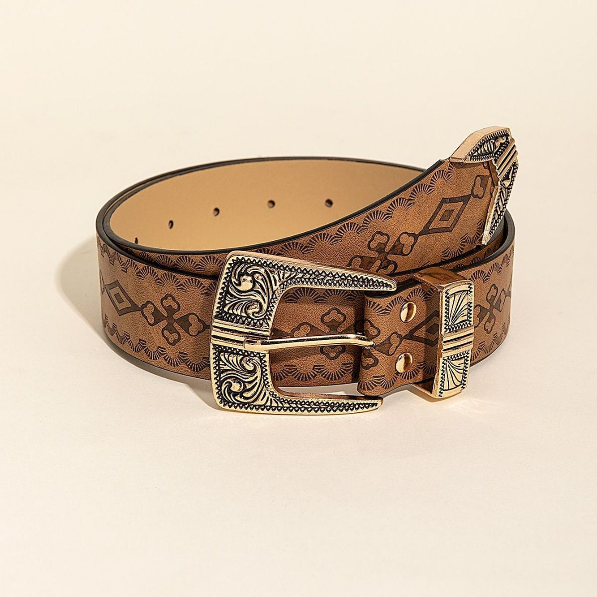 Cinturón de mujer con estampado estilo western