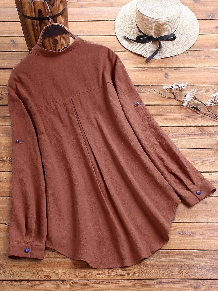 Camisa de gatos con cuello camisero y manga larga — foto 2