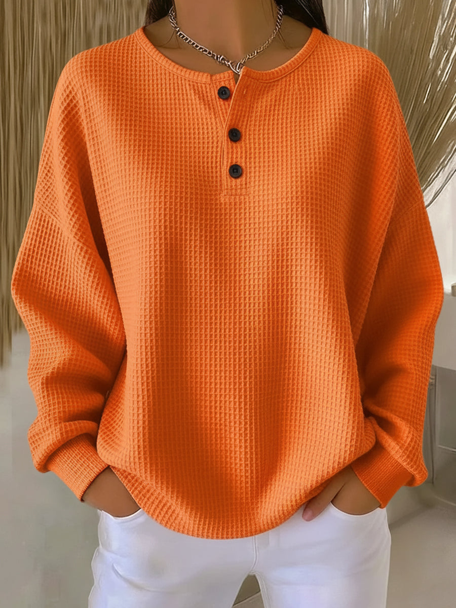 Milagros Sudadera Henley Gofrada