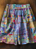 Shorts boho de patchwork con bolsillos