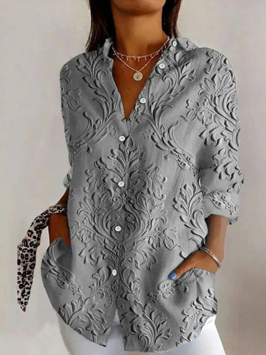 Blusa vintage con manga larga