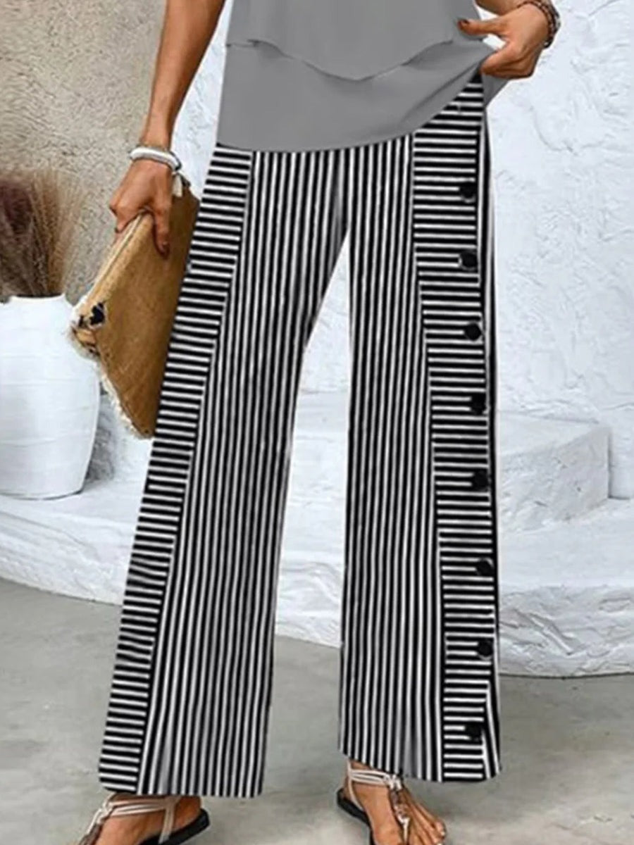 Pantalón casual de rayas