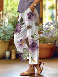 Pantalón casual de flores con bolsillos · Xena