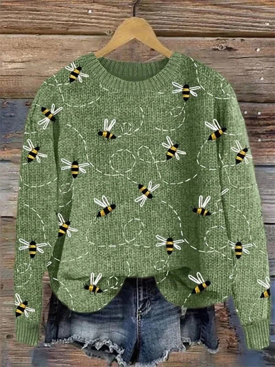 Jersey moderno de abejas con cuello redondo y manga larga — foto 2