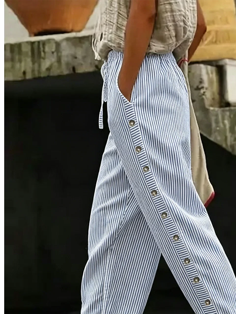 Pantalón vintage de rayas — foto 3