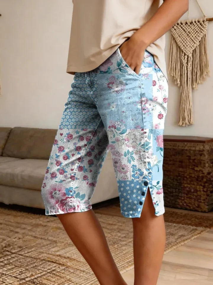 Shorts casual de patchwork vaqueros — foto 2