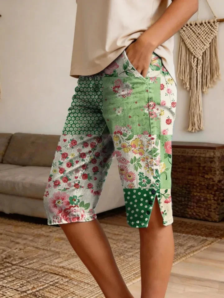Shorts casual de patchwork vaqueros — foto 3