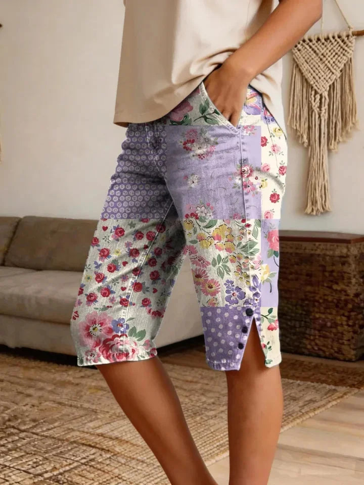Shorts casual de patchwork vaqueros — foto 4