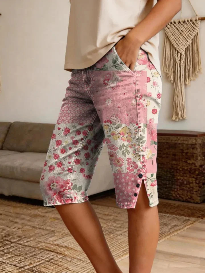 Shorts casual de patchwork vaqueros — foto 6