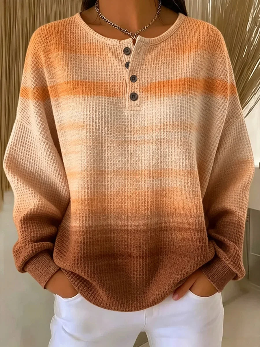Sudadera casual abstracta con cuello redondo y manga larga · Idoia