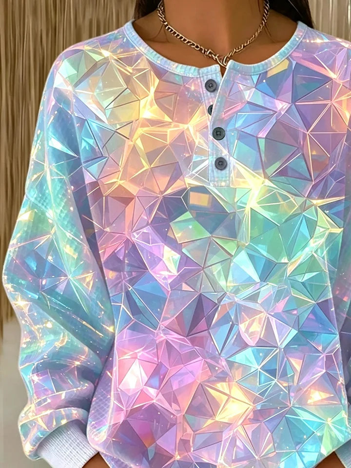 Sudadera casual abstracta con cuello redondo y manga larga — foto 3