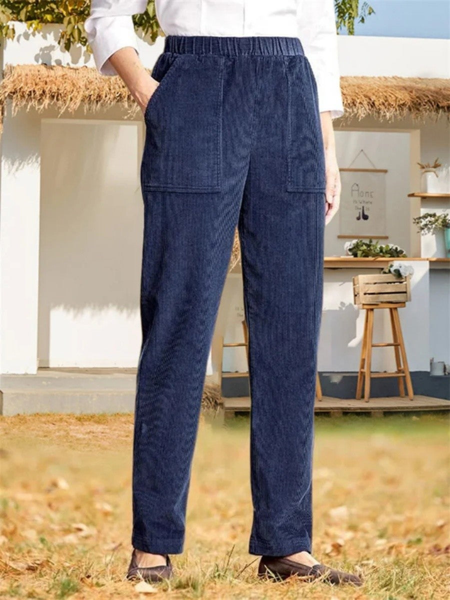Pantalón casual de pierna recta liso · Uma — foto 2